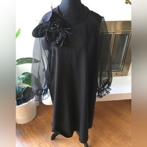 WHITE PEPPER Black Evening Dress Size XL